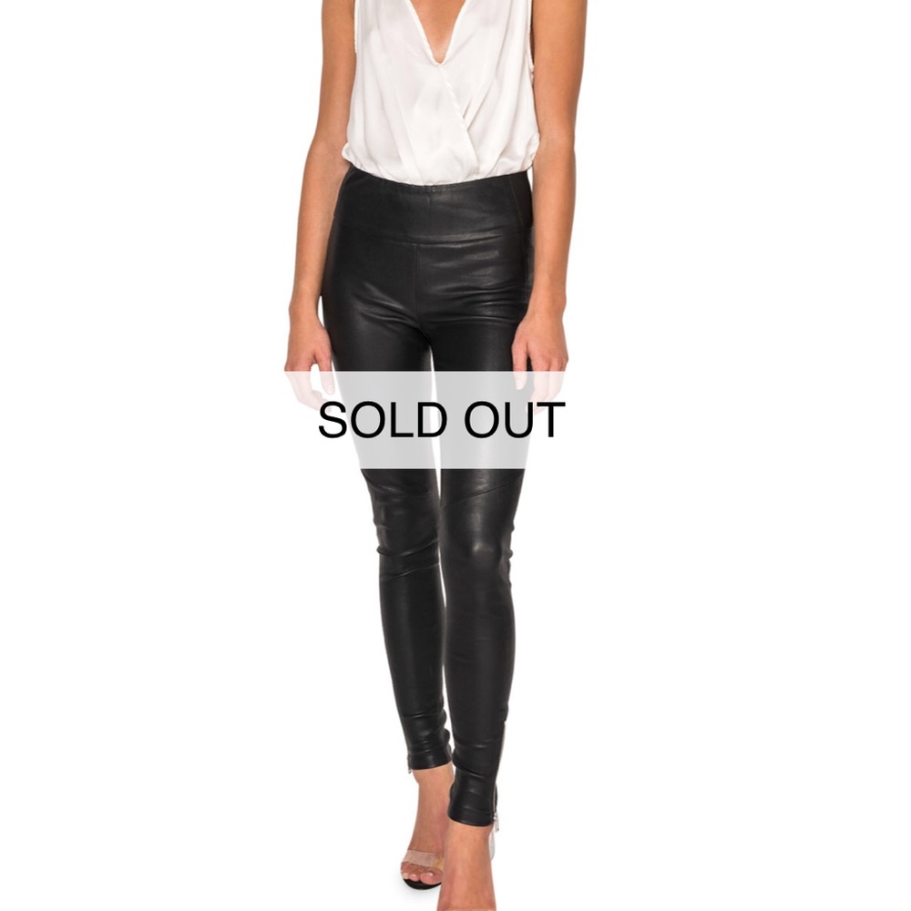 LaMarque high rise real leather pants